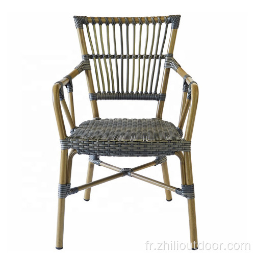 Chaises en osier Rattan French Bistro Table Chaises